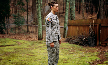 Caroline says ... Wearing army uniform for me, Kennesaw, Georgia, 2008. Photograph: Guillaume Simoneau